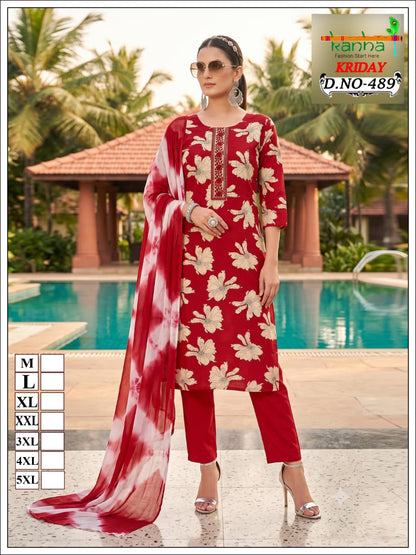 Kriday 2007 Kanha Liva Reyon Readymade Pant Style Suits Wholesale Price