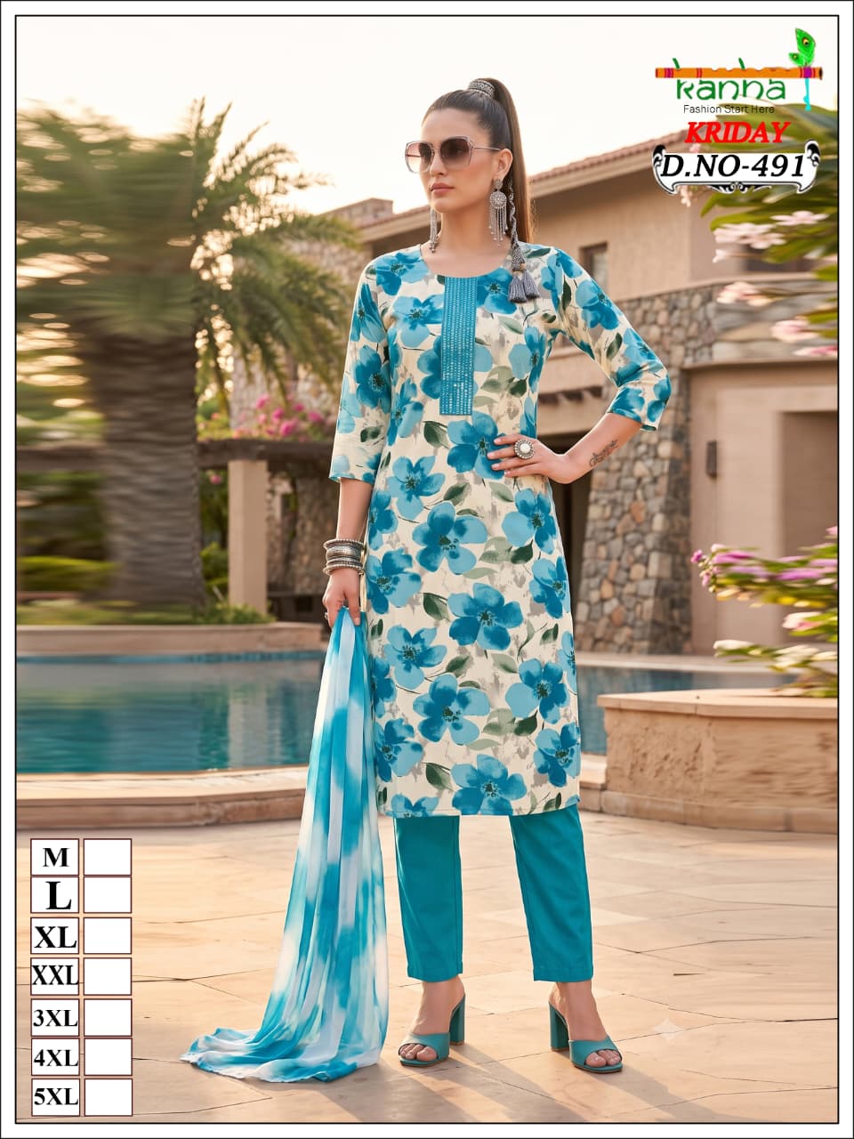 Kriday 2007 Kanha Liva Reyon Readymade Pant Style Suits Wholesale Price