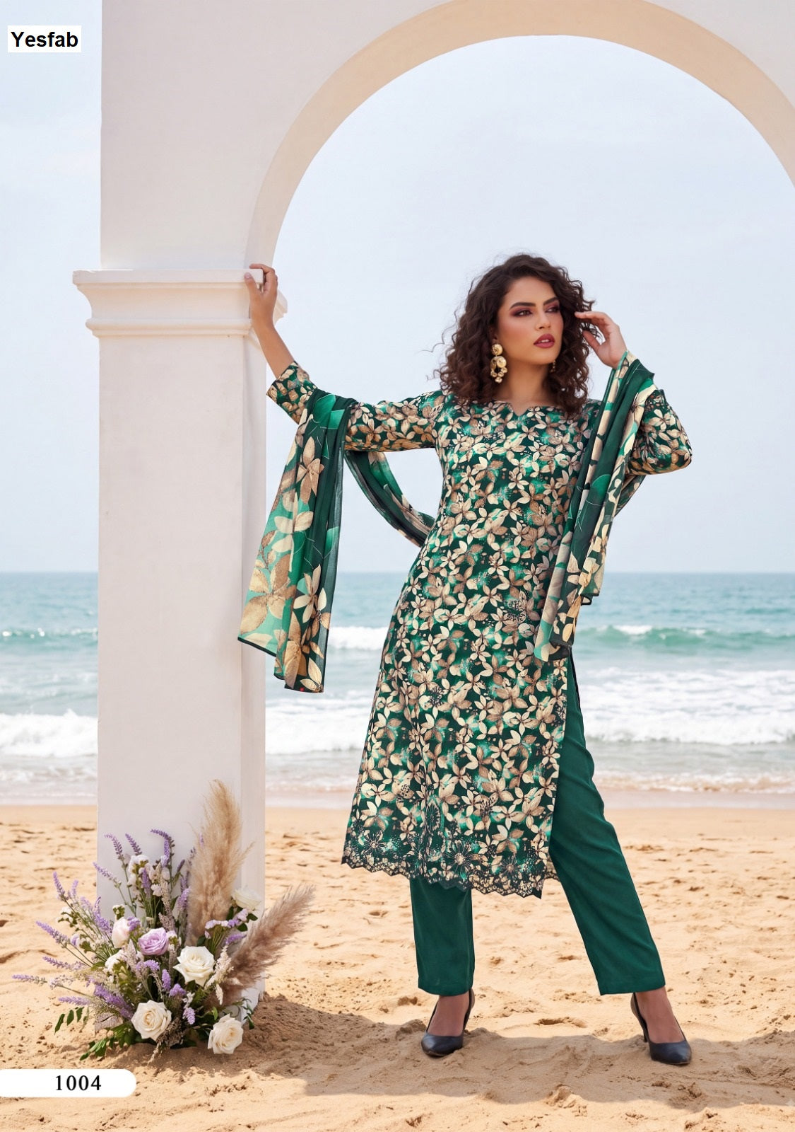 Kridha Yeson Yesfab Viscose Pashmina Suits Wholesaler