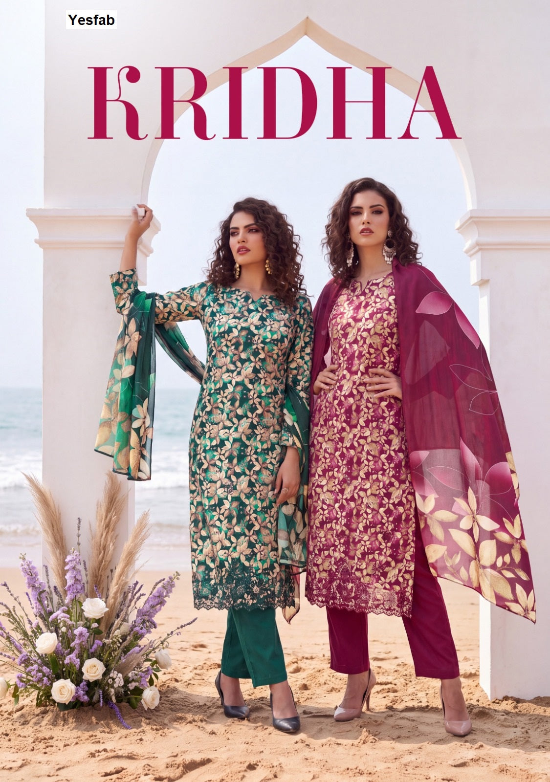 Kridha Yeson Yesfab Viscose Pashmina Suits Wholesaler