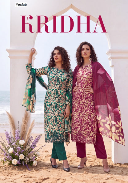 Kridha Yeson Yesfab Viscose Pashmina Suits Wholesaler