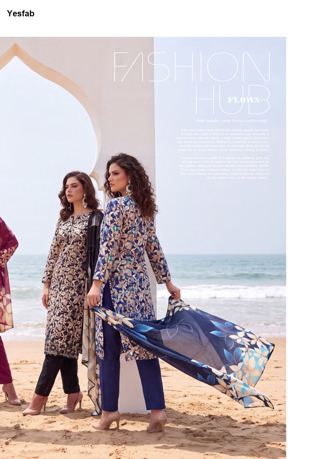 Kridha Yeson Yesfab Viscose Pashmina Suits Wholesaler