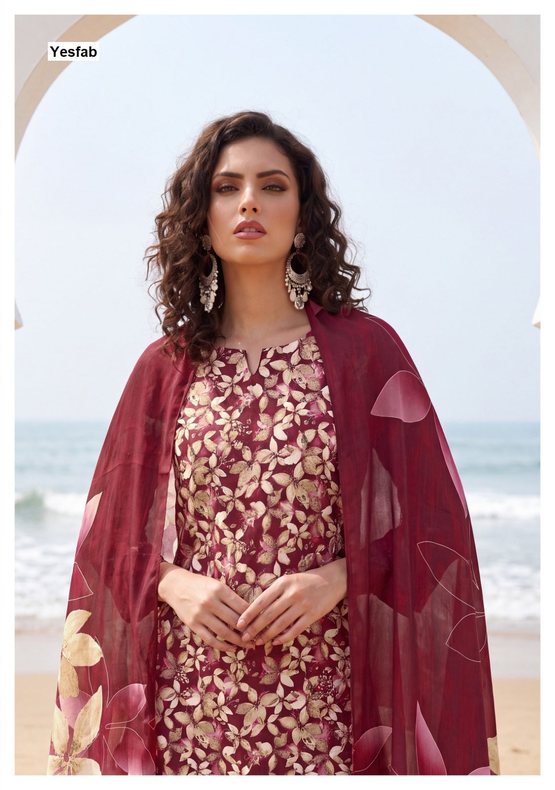 Kridha Yeson Yesfab Viscose Pashmina Suits Wholesaler