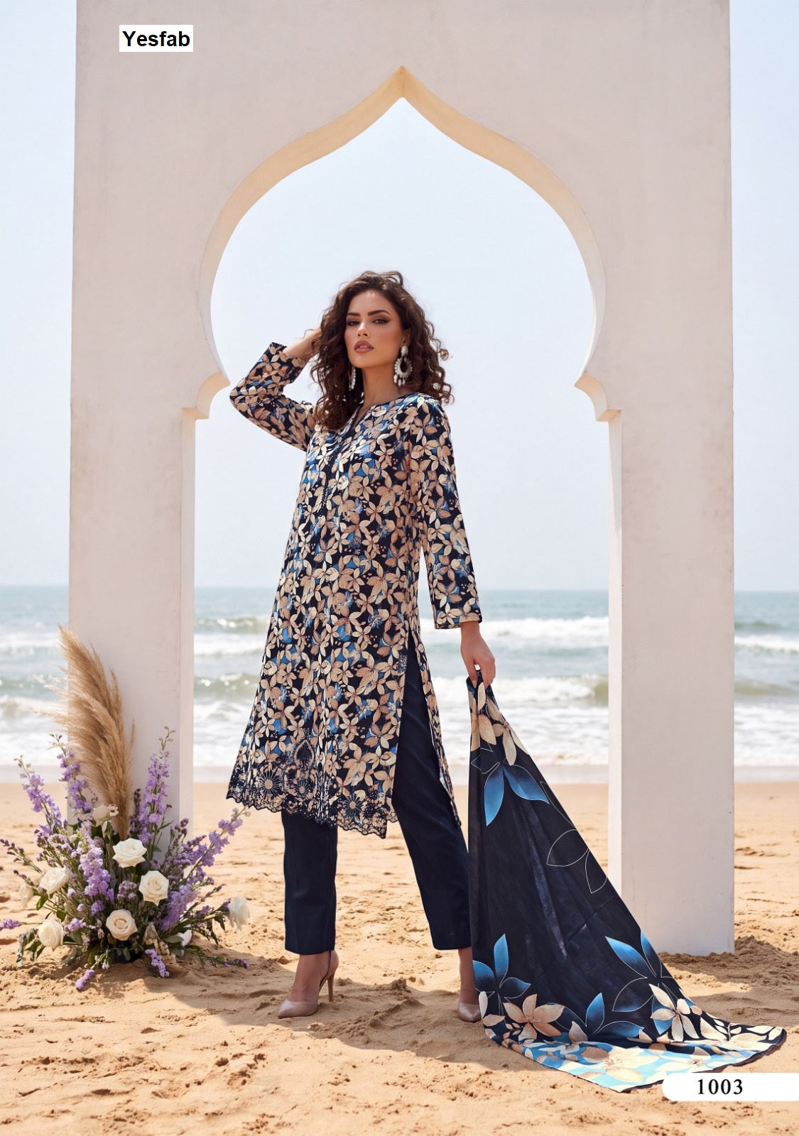 Kridha Yeson Yesfab Viscose Pashmina Suits Wholesaler