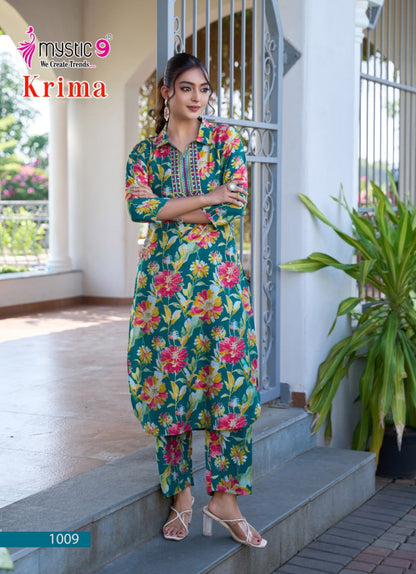 Krima Vol 1 Mystic 9 Vertican Co Ord Set Exporter India