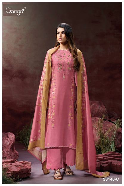 Krisa 3140 Ganga Bemberg Silk Plazzo Style Suits Supplier Ahmedabad