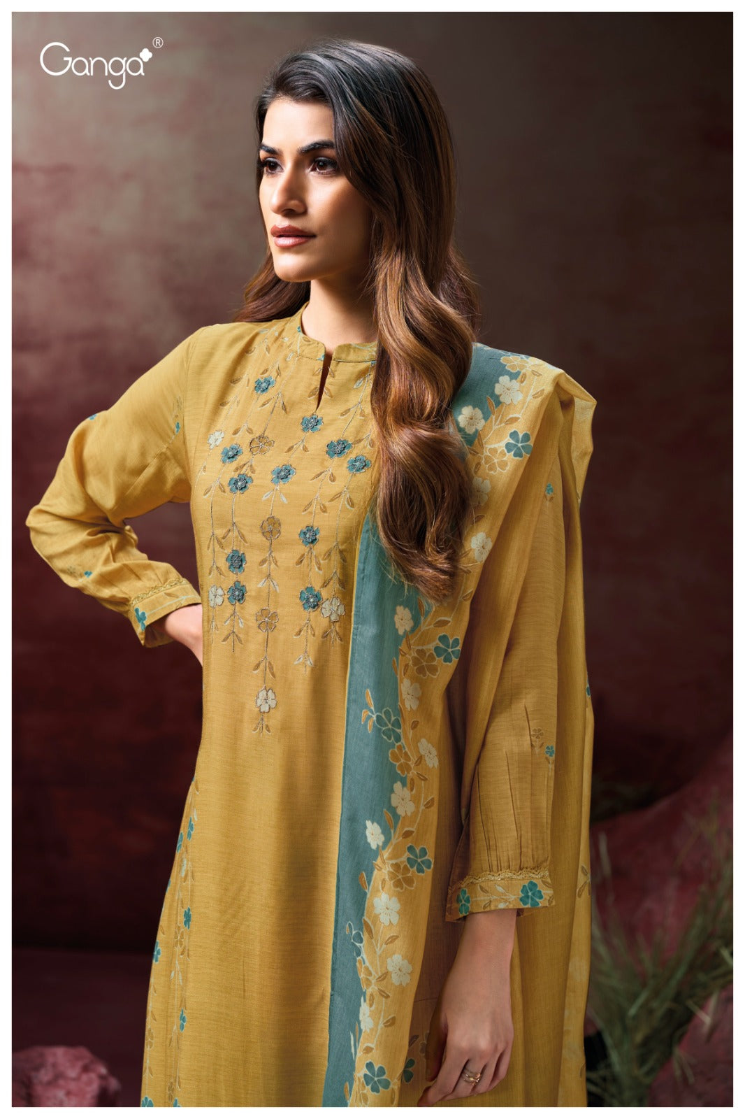 Krisa 3140 Ganga Bemberg Silk Plazzo Style Suits Supplier Ahmedabad