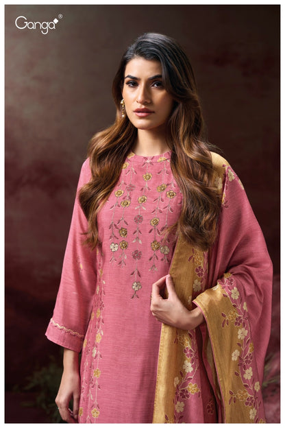 Krisa 3140 Ganga Bemberg Silk Plazzo Style Suits Supplier Ahmedabad