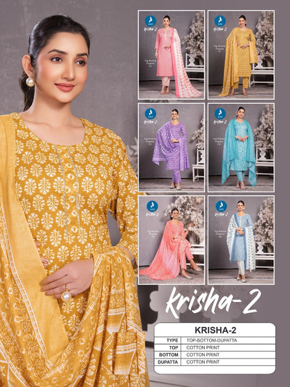 Krisha 2 Kaya Readymade Cotton Pant Suits Wholesale Rate