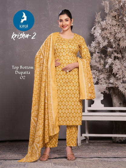 Krisha 2 Kaya Readymade Cotton Pant Suits Wholesale Rate