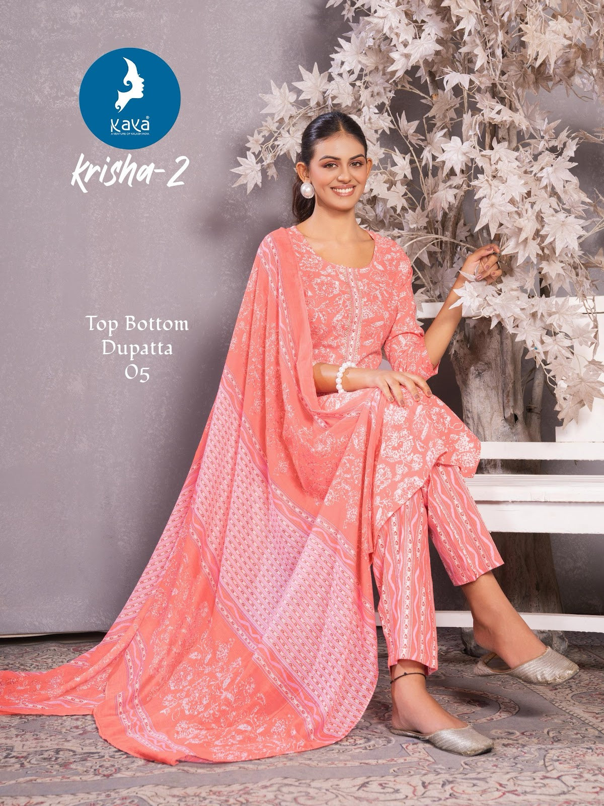 Krisha 2 Kaya Readymade Cotton Pant Suits Wholesale Rate