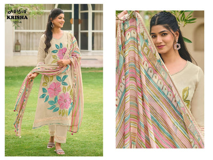 Krisha Jay Vijay Pure Organdy Pant Style Suits Wholesale