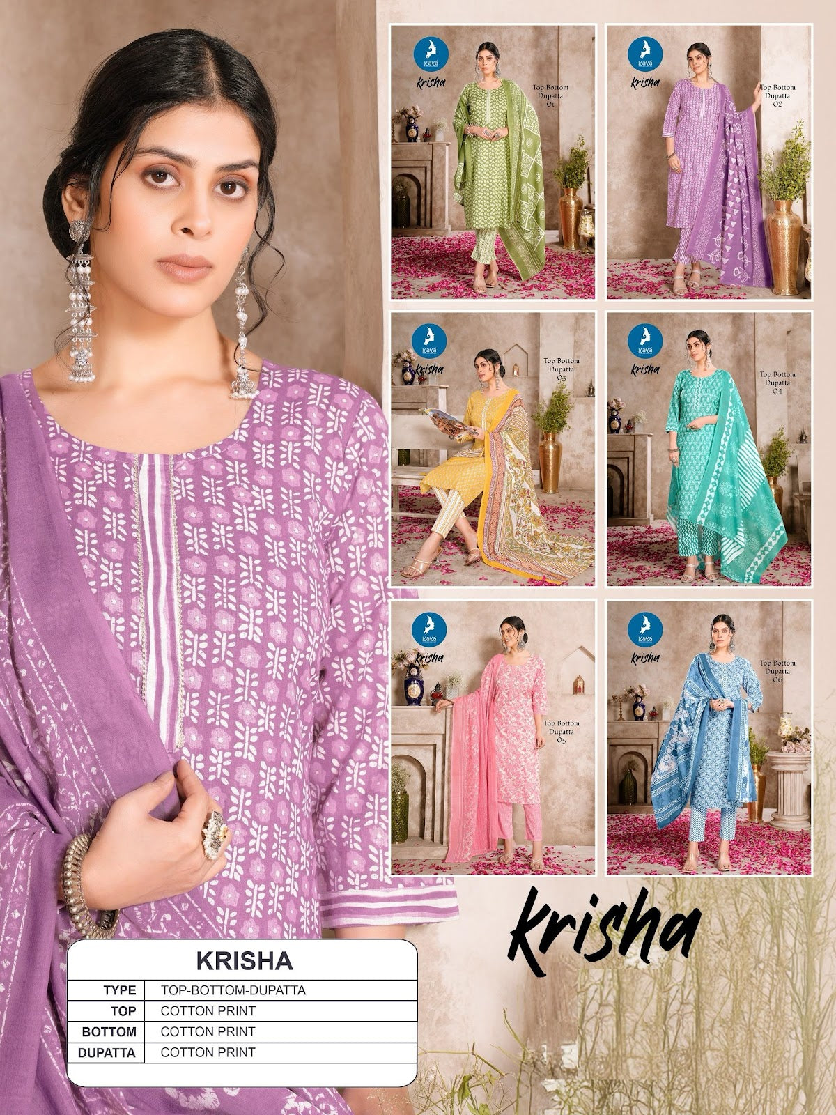 Krisha Kaya Cotton Readymade Suits Supplier India