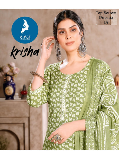 Krisha Kaya Cotton Readymade Suits Supplier India