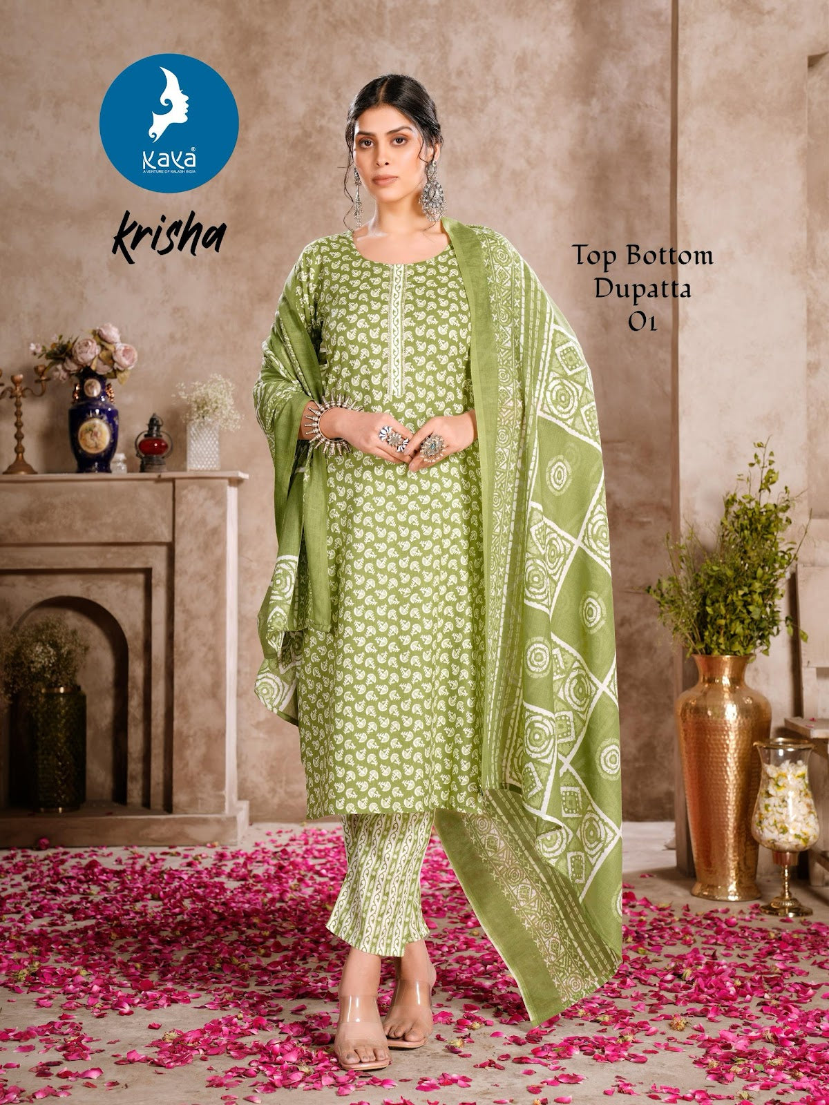 Krisha Kaya Cotton Readymade Suits Supplier India