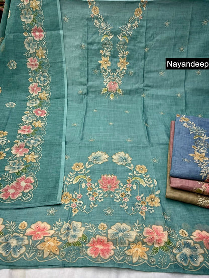 Krisha Nayandeep Linen Salwar Suits Manufacturer India