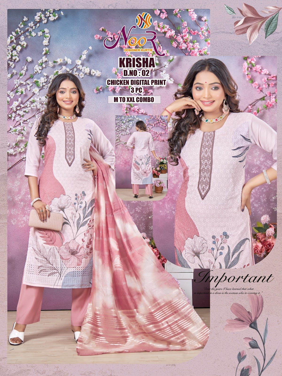Krisha Noor Readymade Pant Style Suits Manufacturer India