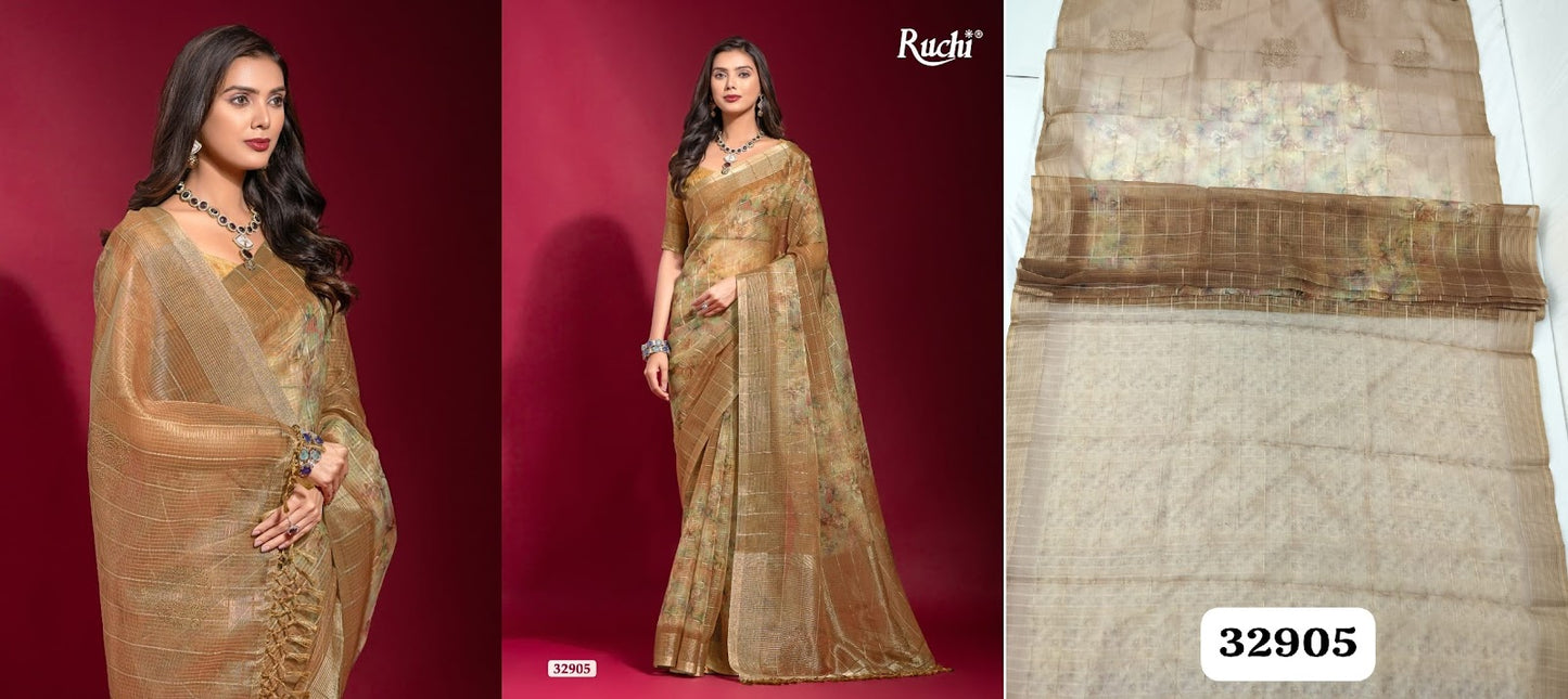 Krisha Ruchi Linen Silk Sarees Wholesale