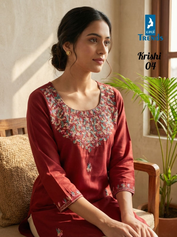 Krishi Kaya Trends Rayon Short Kurtis Wholesaler India