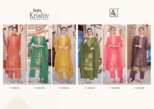 Krishiv Alok Viscose Muslin Plazzo Style Suits Wholesaler Gujarat