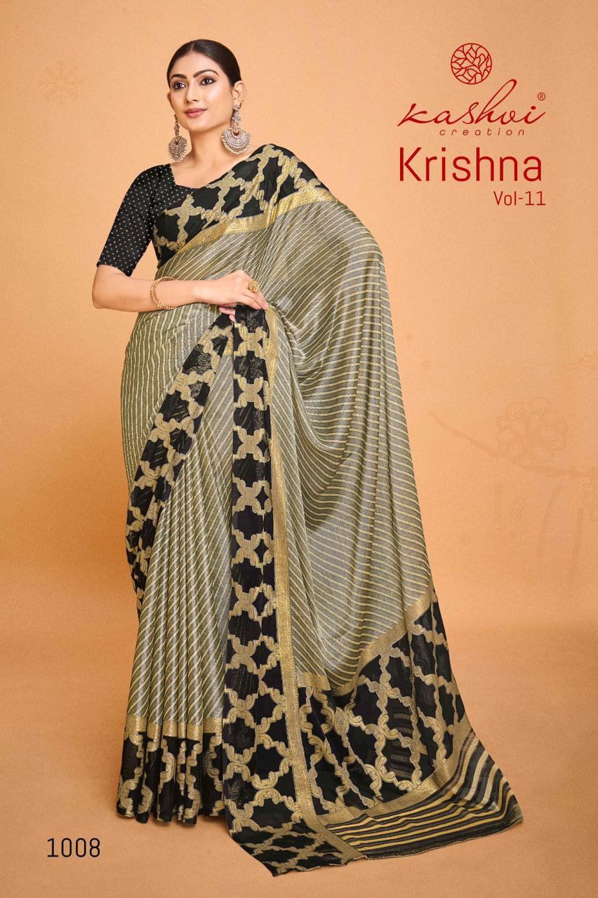 Krishna Vol 11 Kashvi Creation Chiffon Sarees