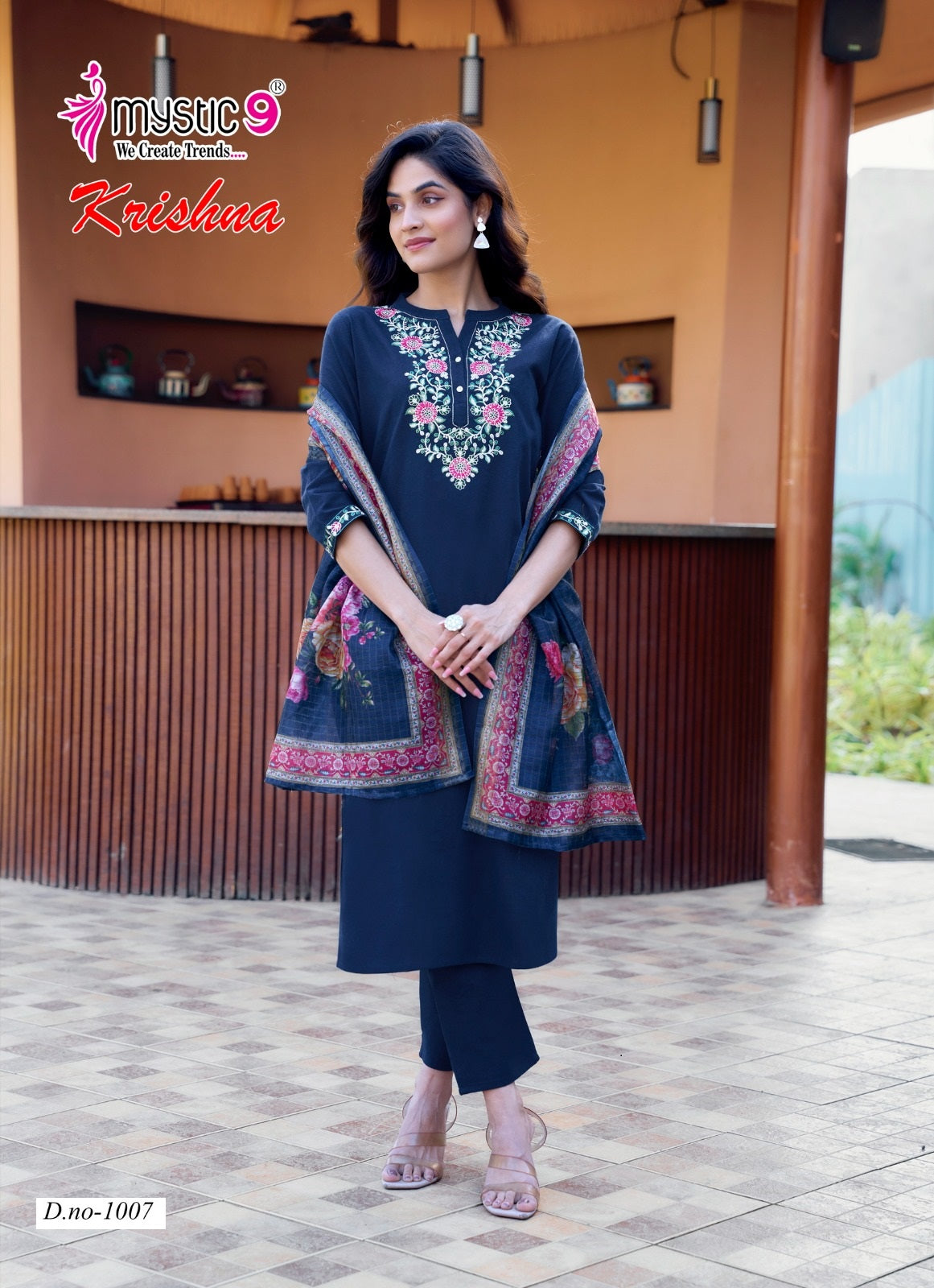 Krishna Vol 1 Mystic 9 Heavy Cotton Readymade Suits Supplier Gujarat