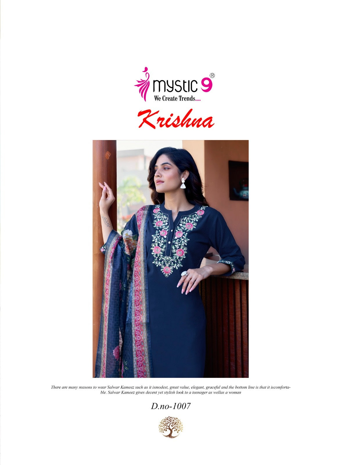 Krishna Vol 1 Mystic 9 Heavy Cotton Readymade Suits Supplier Gujarat