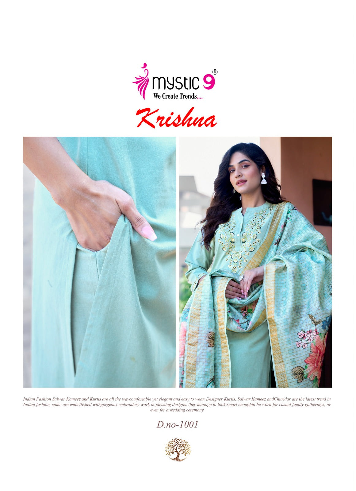 Krishna Vol 1 Mystic 9 Heavy Cotton Readymade Suits Supplier Gujarat