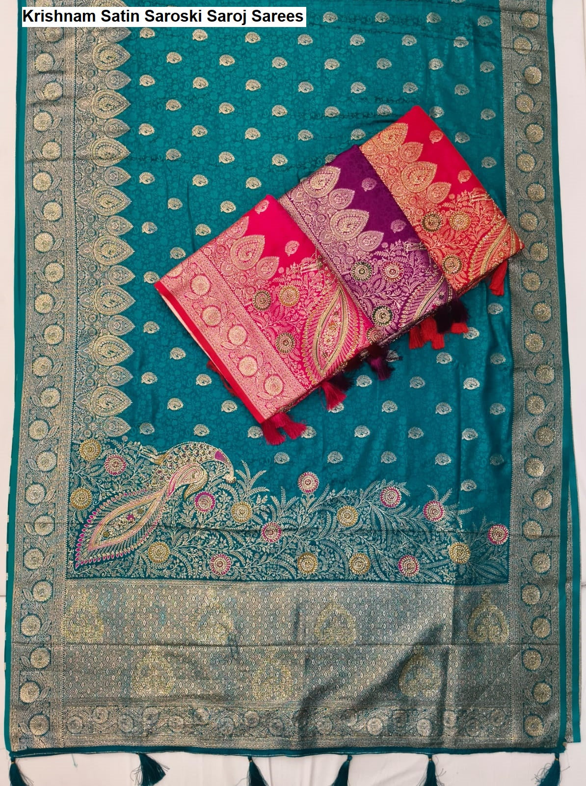 Krishnam Satin Saroski Saroj Sarees Wholesaler Gujarat
