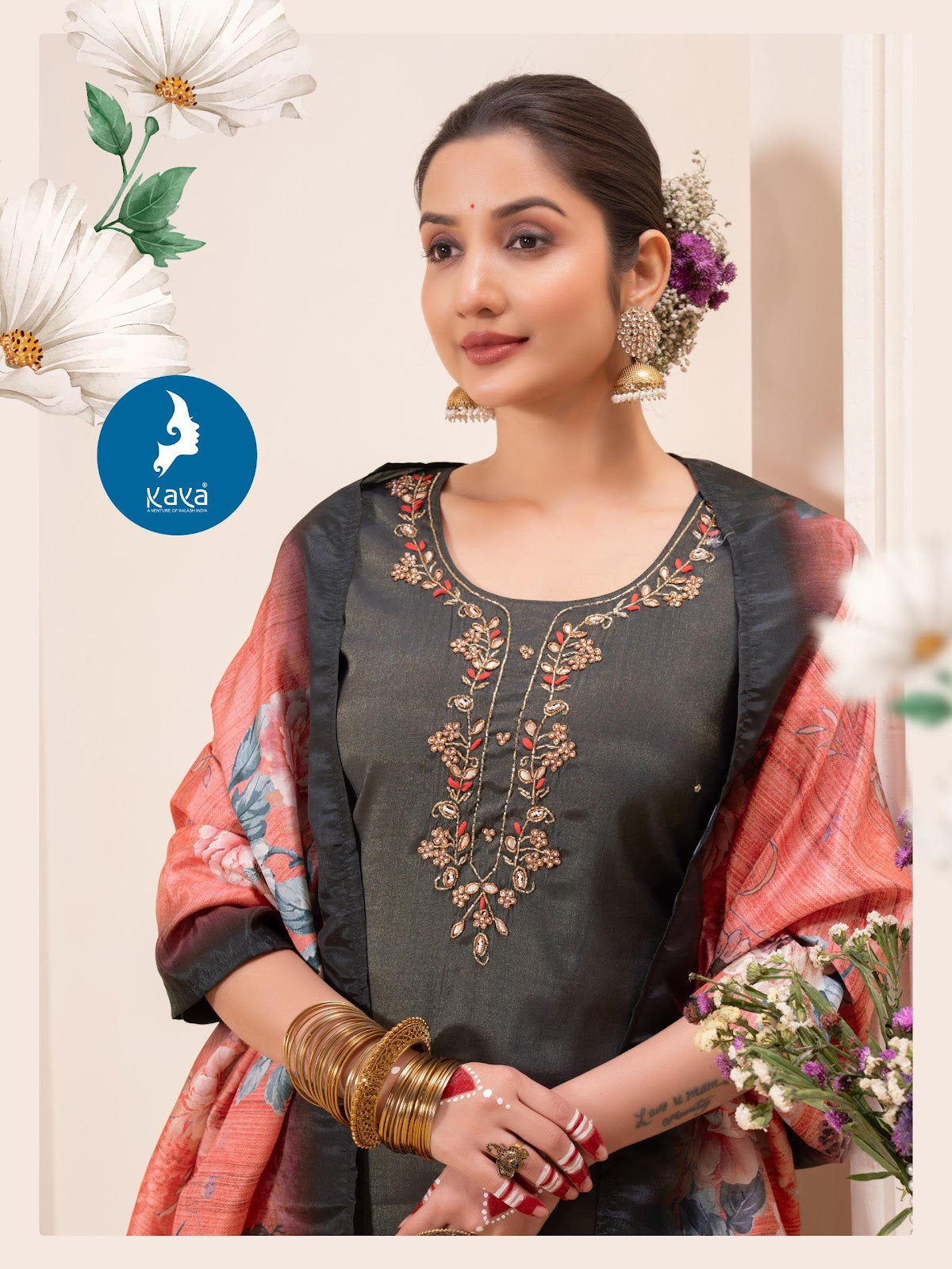 Krishti Kaya Roman Simmer Readymade Pant Style Suits Wholesaler Ahmedabad