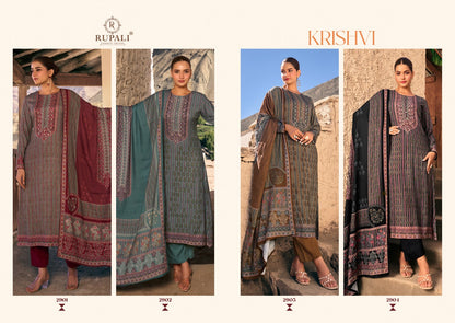 Krishvi Rupali Viscose Pashmina Suits Supplier