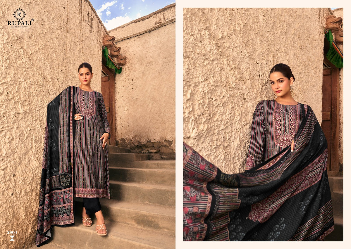 Krishvi Rupali Viscose Pashmina Suits Supplier