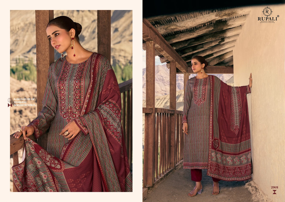 Krishvi Rupali Viscose Pashmina Suits Supplier