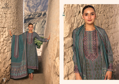 Krishvi Rupali Viscose Pashmina Suits Supplier