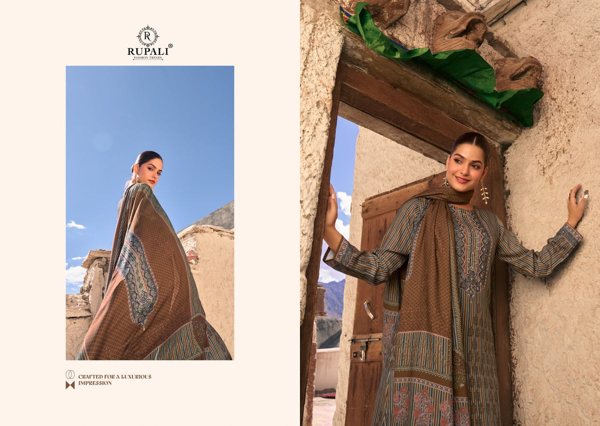 Krishvi Rupali Viscose Pashmina Suits Supplier