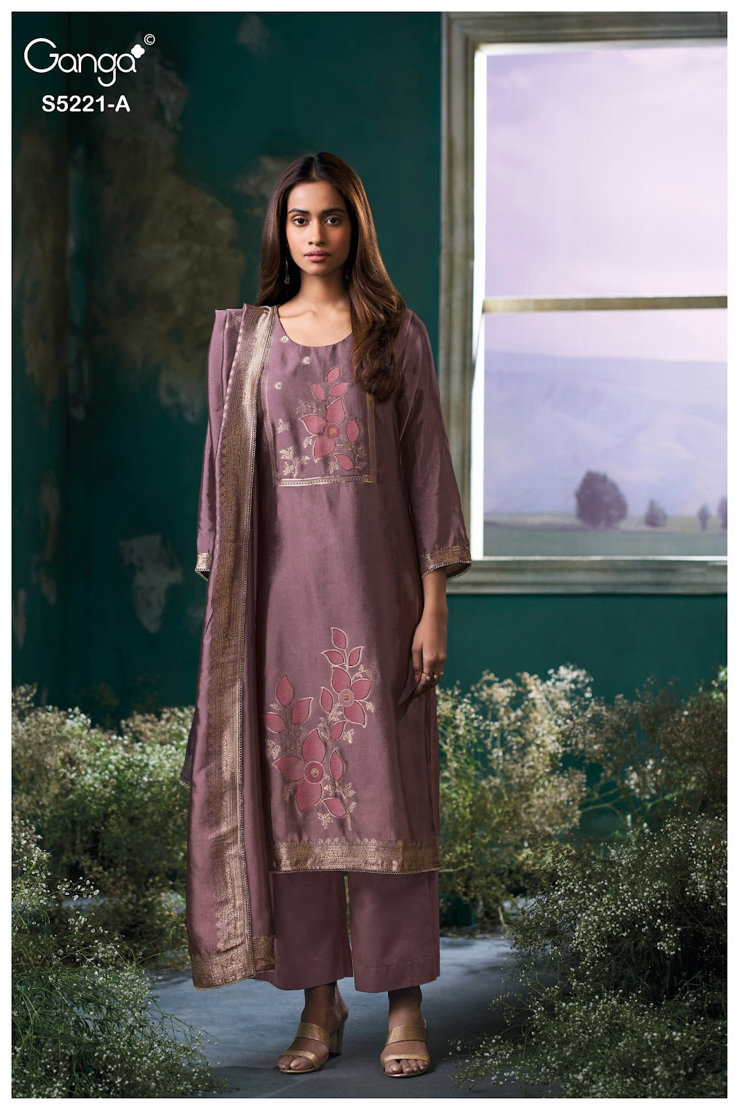 Krishvi S5221 Ganga Woven Silk Pant Style Suits Supplier