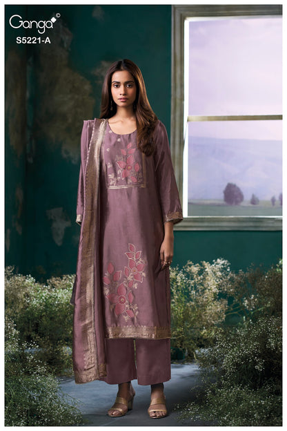 Krishvi S5221 Ganga Woven Silk Pant Style Suits Supplier