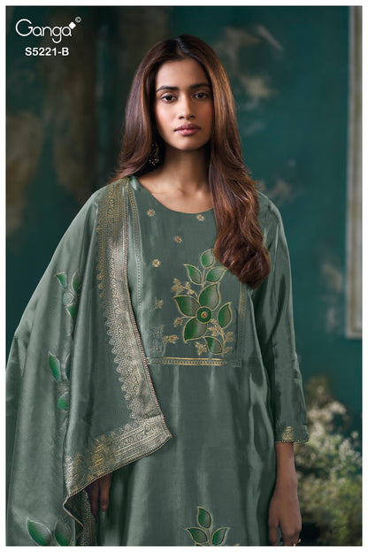 Krishvi S5221 Ganga Woven Silk Pant Style Suits Supplier