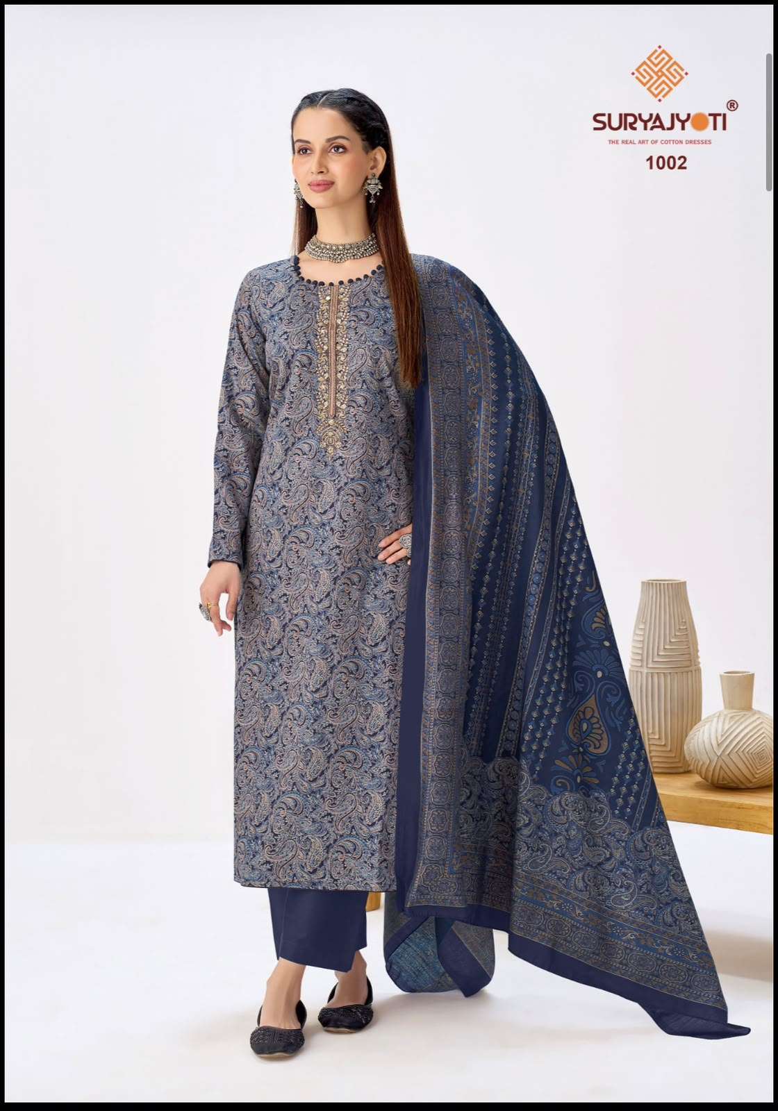 Krista Vol 1 Suryajyoti Jaam Satin Pant Style Suits Supplier Ahmedabad