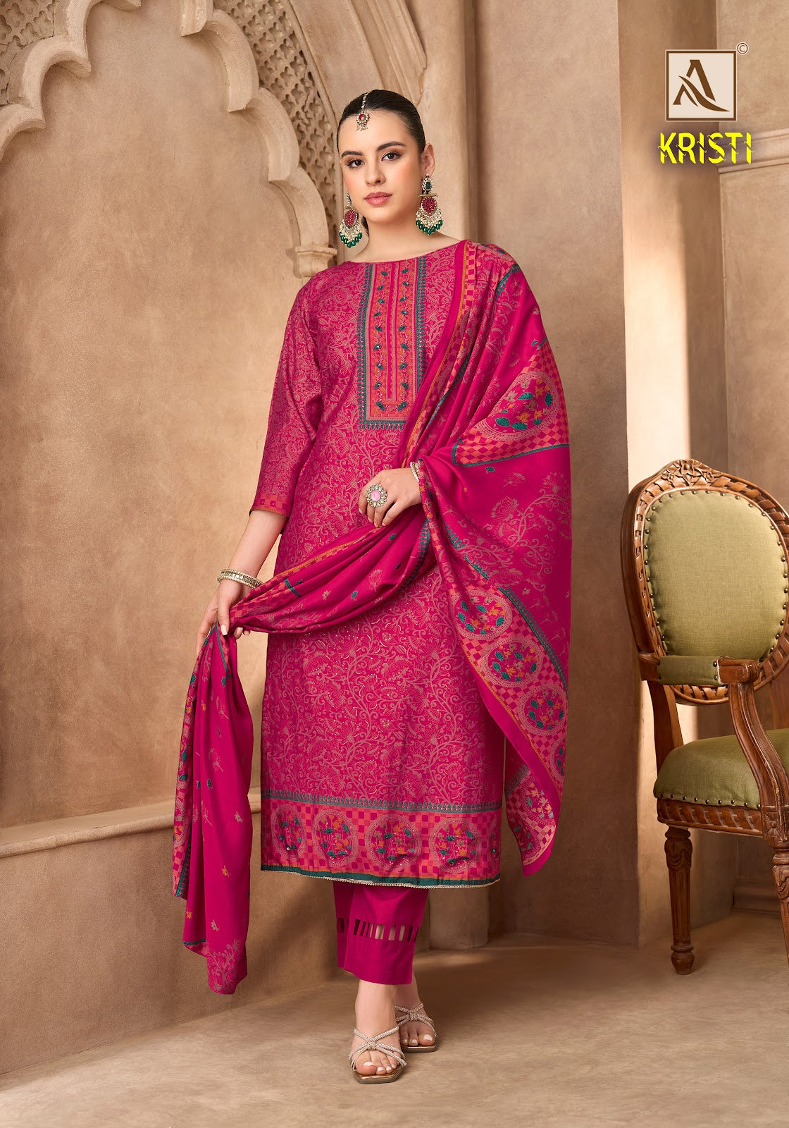 Kristi Alok Mudaal Karachi Salwar Suits Supplier Ahmedabad