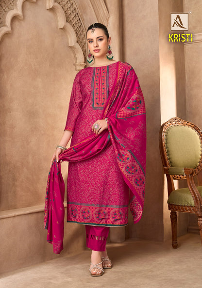 Kristi Alok Mudaal Karachi Salwar Suits Supplier Ahmedabad