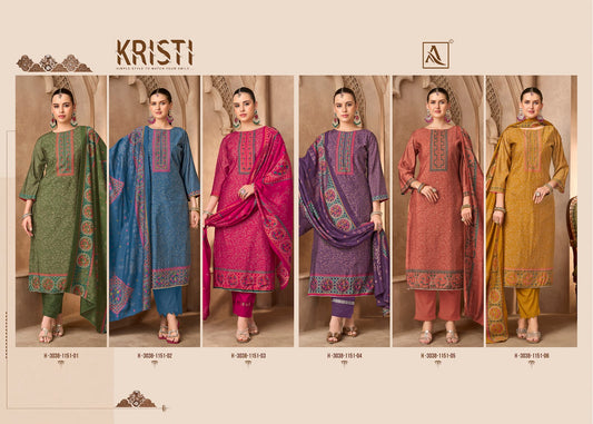 Kristi Alok Mudaal Karachi Salwar Suits Supplier Ahmedabad