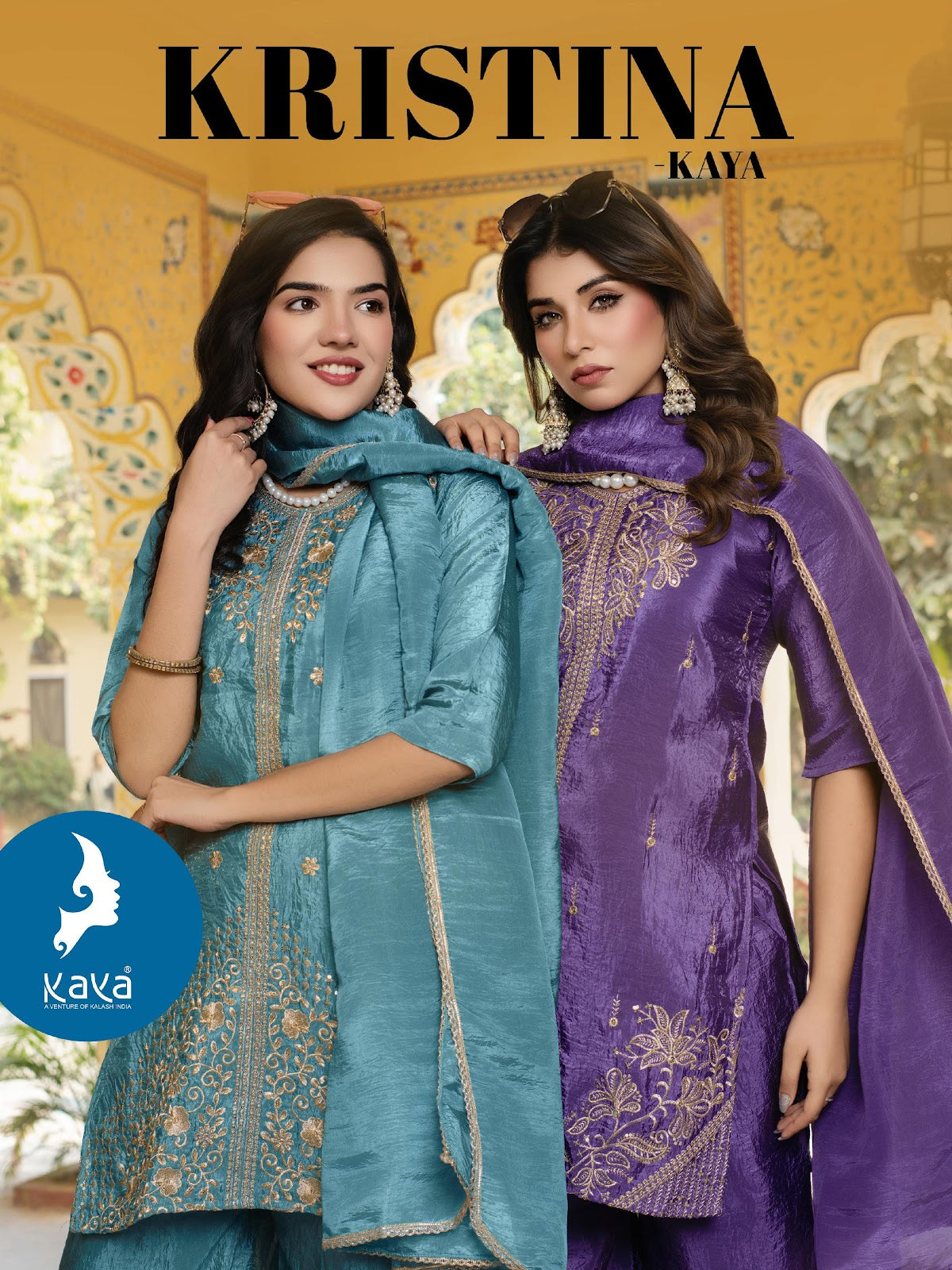 Kristina Kaya Silk Readymade Pant Style Suits Supplier