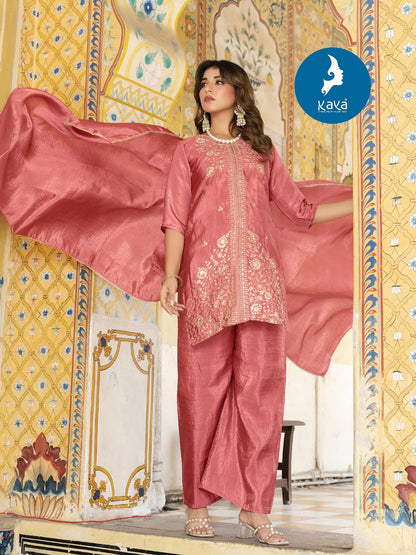 Kristina Kaya Silk Readymade Pant Style Suits Supplier