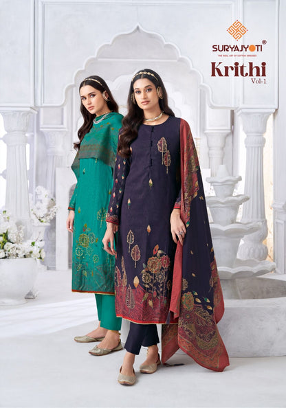 Krithi Vol 1 Suryajyoti Modal Pant Style Suits Wholesaler Gujarat