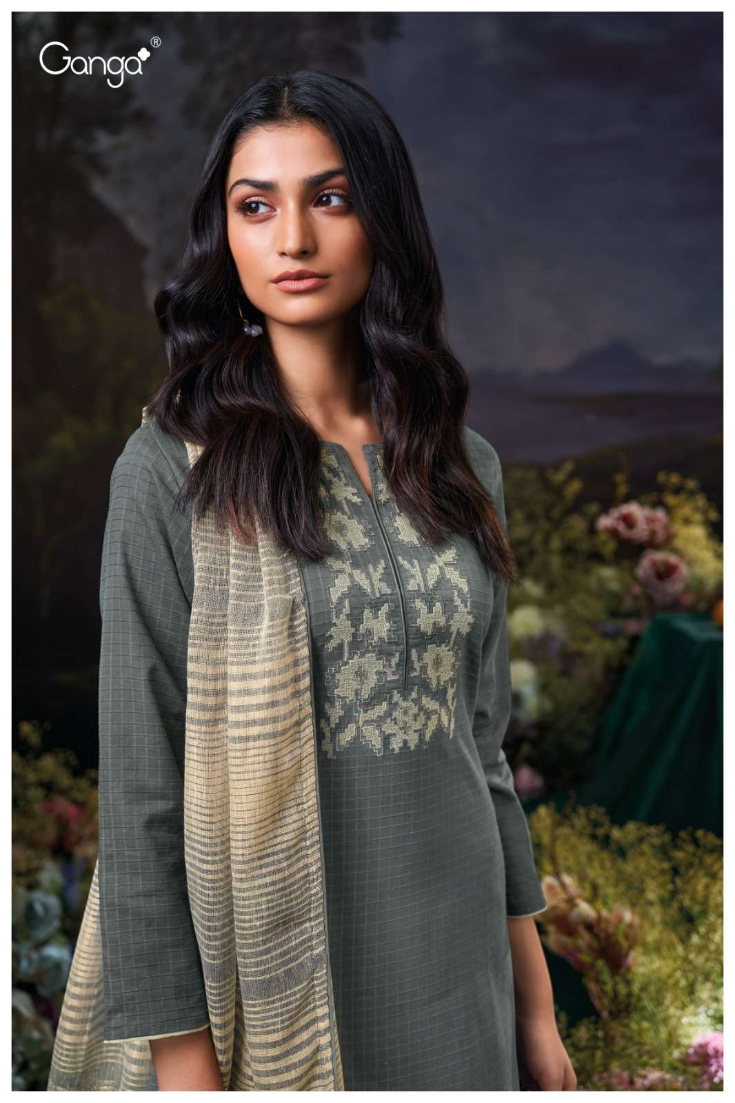 Krithya 3608 Ganga Cotton Pant Style Suits Manufacturer Gujarat