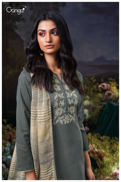 Krithya 3608 Ganga Cotton Pant Style Suits Manufacturer Gujarat