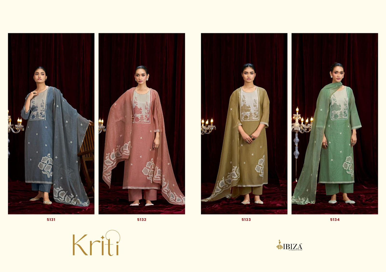 Kriti Ibiza Organic Linen Pant Style Suits Wholesale Price