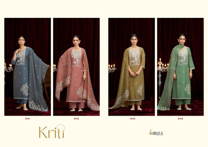 Kriti Ibiza Organic Linen Pant Style Suits Wholesale Price