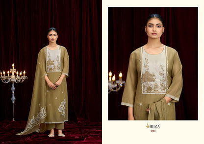 Kriti Ibiza Organic Linen Pant Style Suits Wholesale Price
